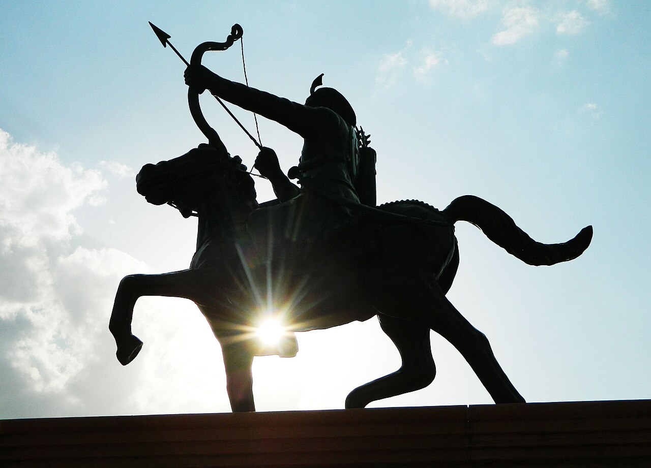 The memorial to Prithviraja III on Taragarh Hill, Ajmer